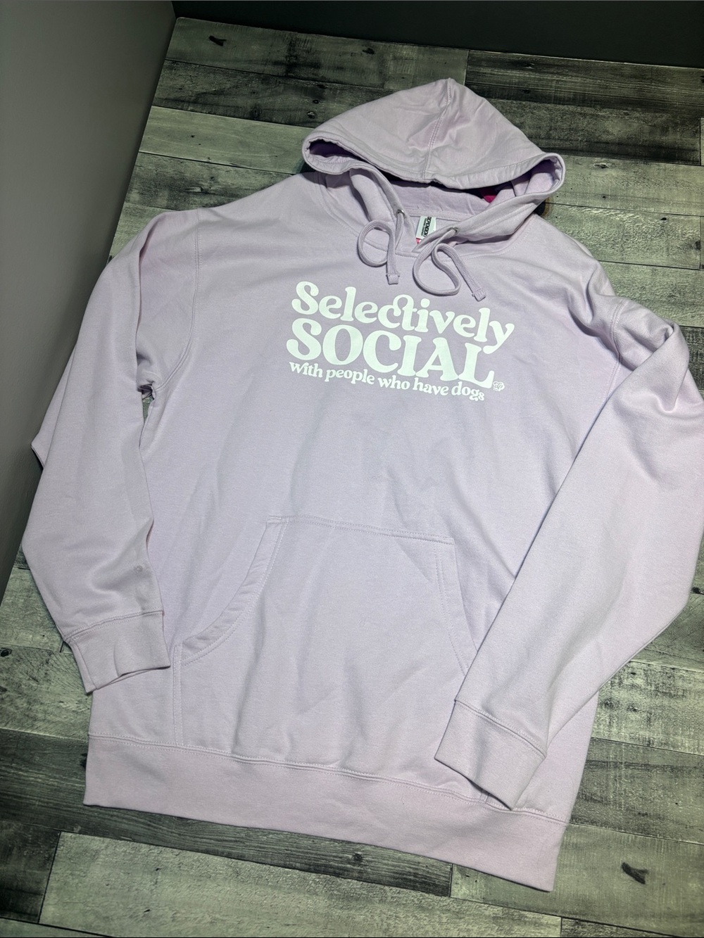Selectively Social Lavender Hoodie - Graphic Pullover